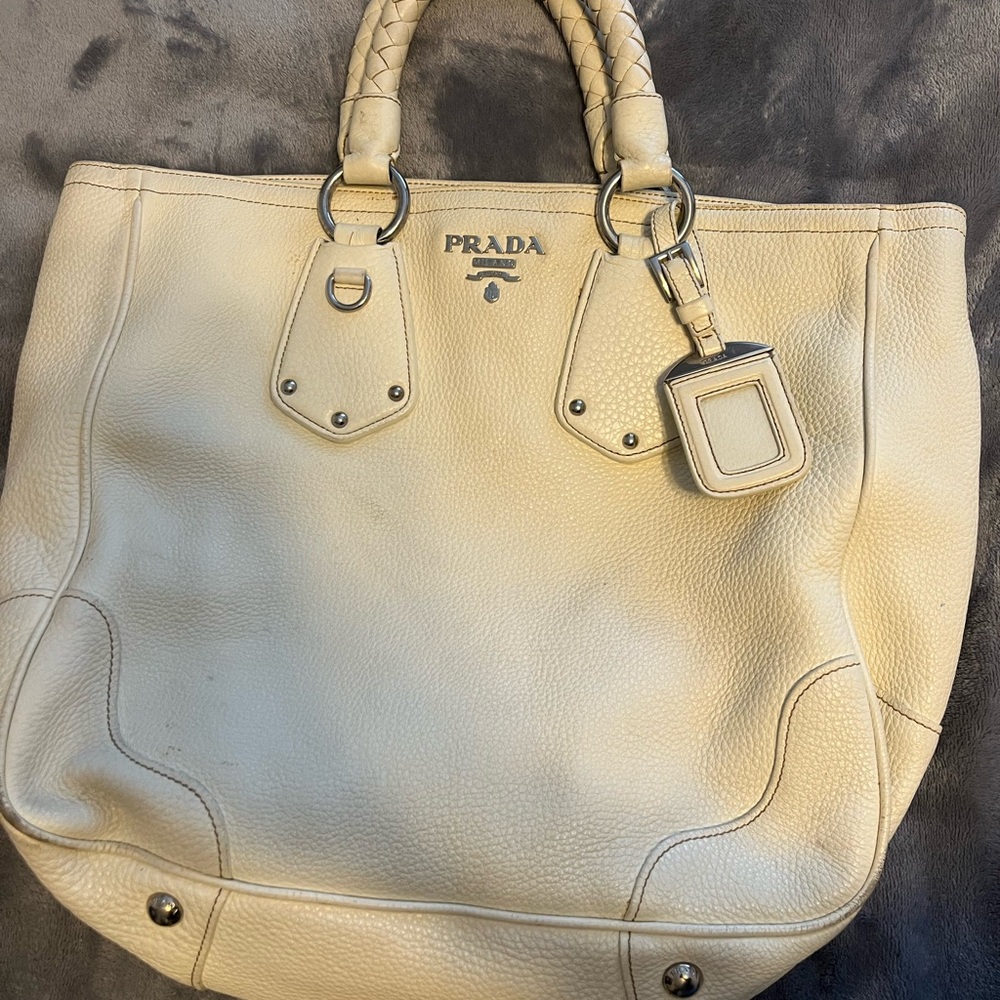Vintage Prada cream bag
